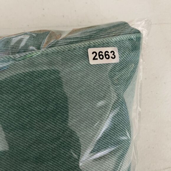 Levis 501 Crop Jeans Womens 28x26 Green Denim Cotton Rare Straight Leg High Rise - Picture 16 of 16